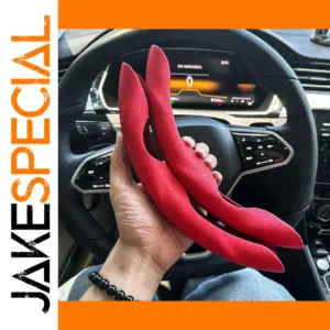 Red Microfiber Steering Wheel Cover for 38cm