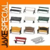 HO Scale Park Bench Collection (12 Pieces, Various Colors)