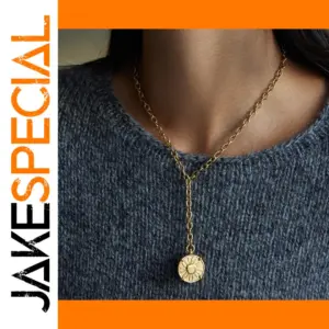 Gold Stainless Steel Y-Shaped Necklace Model JDN0108004-PS