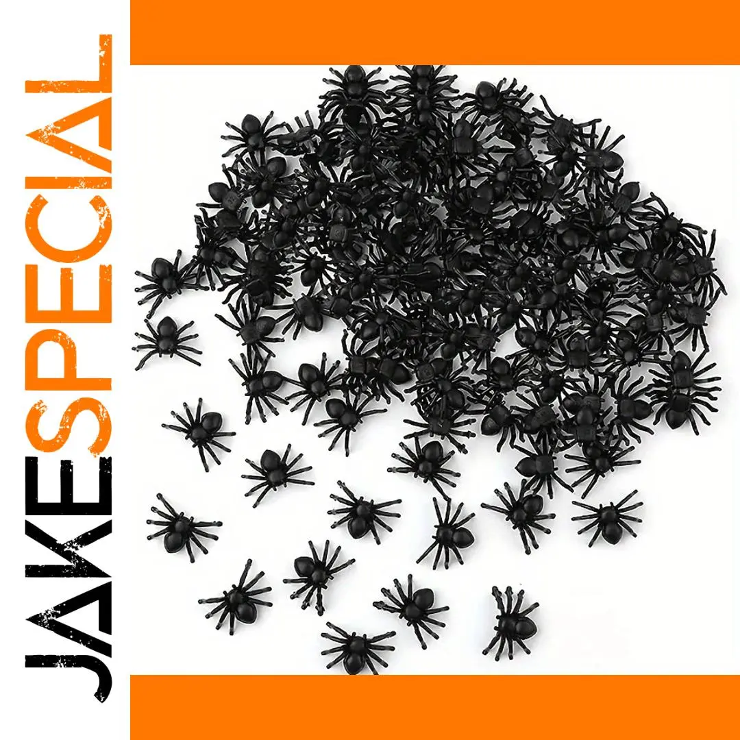 Realistic Black Spider Decorations Set (50 or 100 pcs) 1 Realistic Black Spider Decorations Set (50 or 100 pcs)