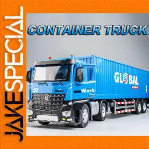 Bright Blue Container Truck Model Miniature