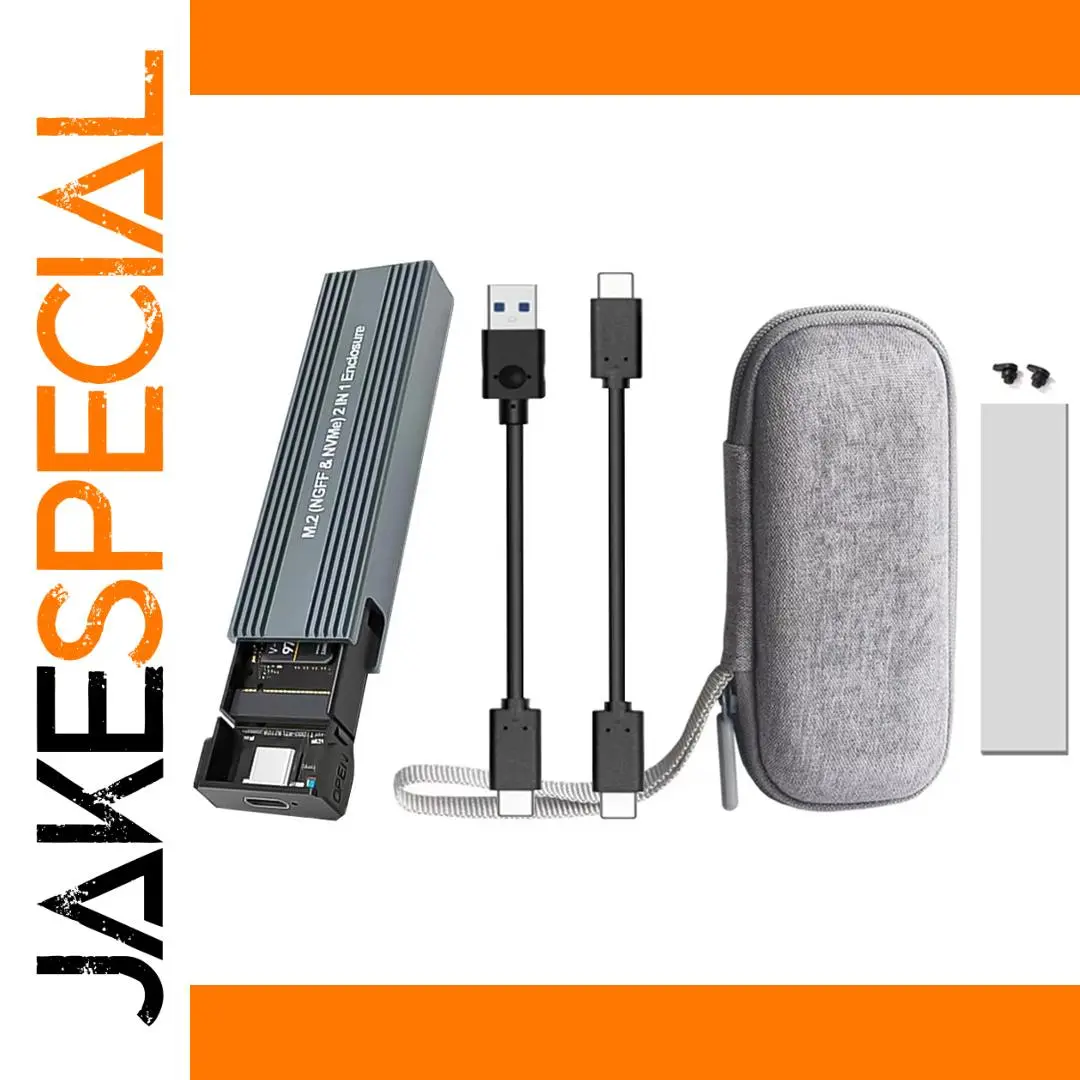 Dual Protocol M.2 SSD Enclosure with USB-C 1 Dual Protocol M.2 SSD Enclosure with USB-C