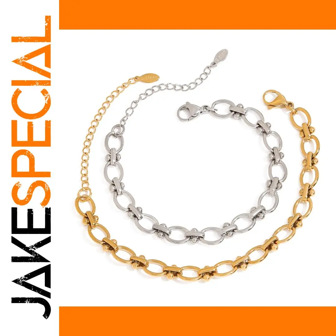 Unisex Stainless Steel Skeleton Bracelets Set 1 Unisex Stainless Steel Skeleton Bracelets Set