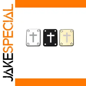 Cross Faith Guitar Neck Plate in Silver, Black, or Yellow