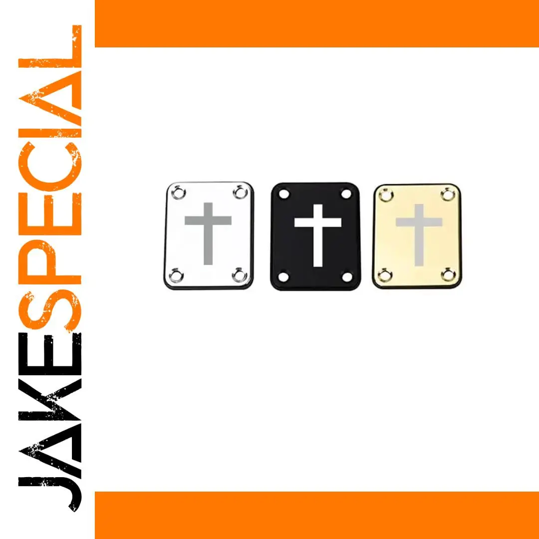 Cross Faith Guitar Neck Plate in Silver, Black, or Yellow 1 Cross Faith Guitar Neck Plate in Silver, Black, or Yellow