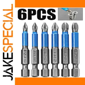 Magnetic Screwdriver Bit Set 6-Piece 50mm