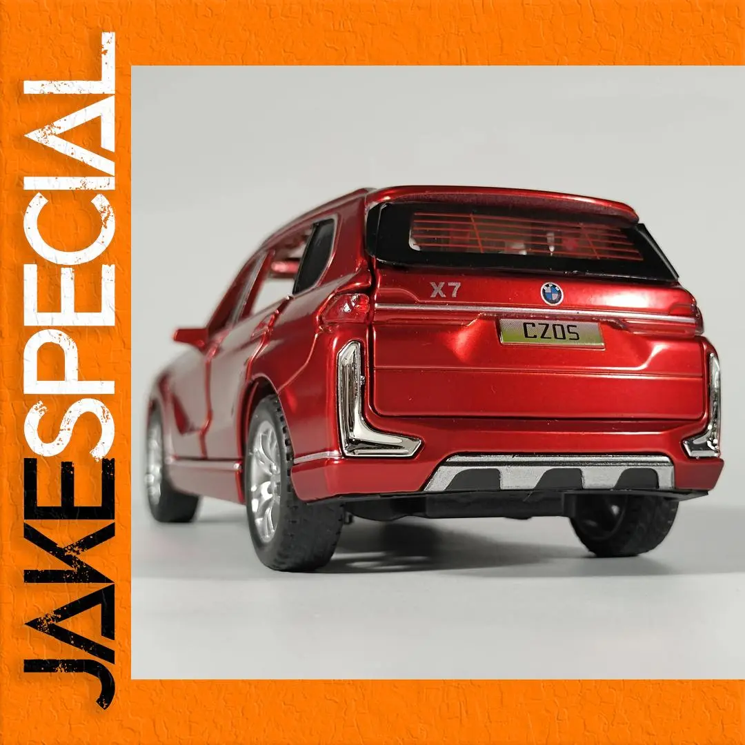 Red BMW X7 1:32 Diecast Model with Lights 1 Red BMW X7 1:32 Diecast Model with Lights