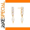 Elegant Stainless Steel Freshwater Pearl Earrings