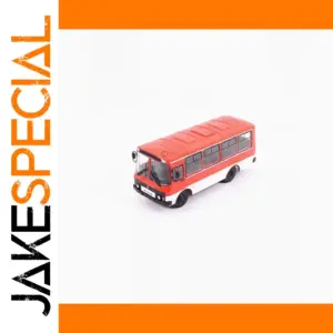 Red and White 1:43 Scale Bus Model