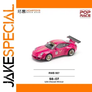 Vivid Pink 1:64 Diecast Racing Car Model