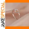 Hollow Heart Minimalist Stainless Steel Ring