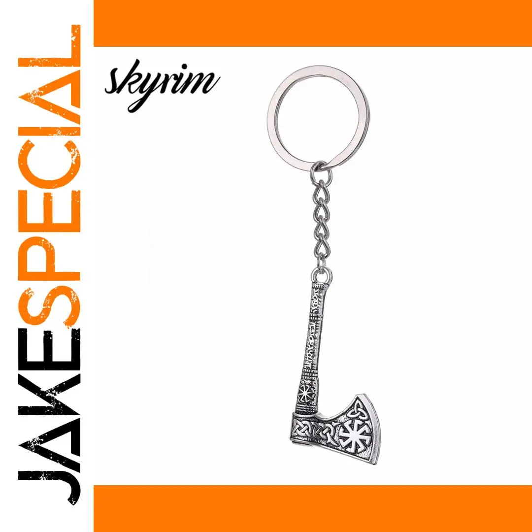 Vintage Axe Keychain with Engraved Design 1 Vintage Axe Keychain with Engraved Design
