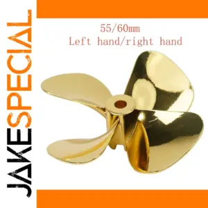 Gold RC Boat Metal Propeller 55mm/60mm