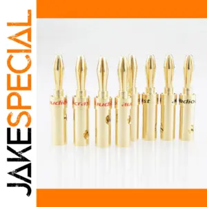 Premium 24K Gold Banana Plugs for Audio Systems