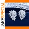 Silver Zirconia Starburst Stud Earrings