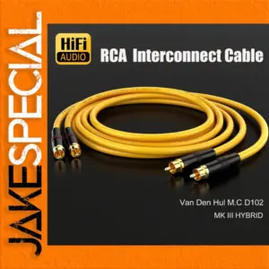 Vibrant Yellow RCA Interconnect Cable 0.5-3m