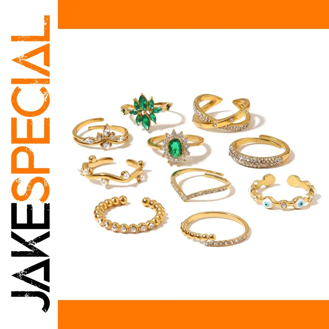 Elegant Adjustable Stainless Steel Women's Ring Collection 1 Elegant Adjustable Stainless Steel Women's Ring Collection