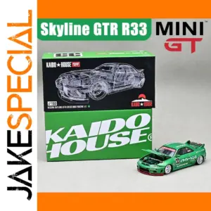Vibrant Green Nissan Skyline GTR R33 Model