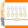 Elegant Gold Steel S-Shaped Jewelry Clasp Set