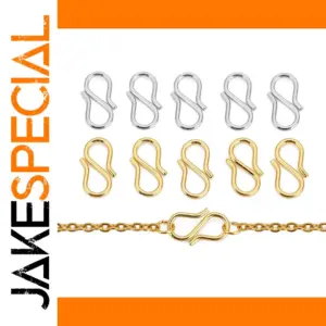 Elegant Gold Steel S-Shaped Jewelry Clasp Set
