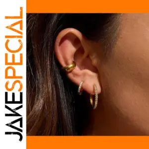 Stainless Steel Gold Hoop Earrings 20x15mm