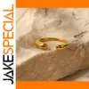 Stainless Steel Gold PVD Open Ring