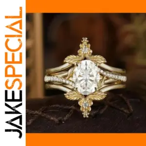 Elegant Gold & Silver Floral Cocktail Ring