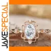 Rose Gold Floral-Design Cocktail Ring for Women