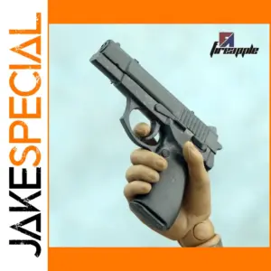 Black 1/6 Scale Pistol Replica for Collectors