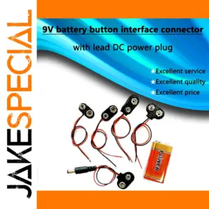 9V Battery Power Connector with 2.1mm DC Plug