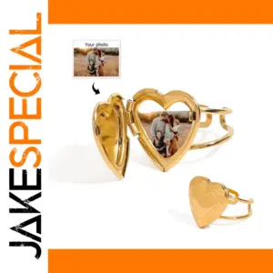 Personalized Heart-Shaped Stainless Steel Photo Ring