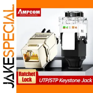 High-Speed CAT6A UTP Keystone Jack for Networks