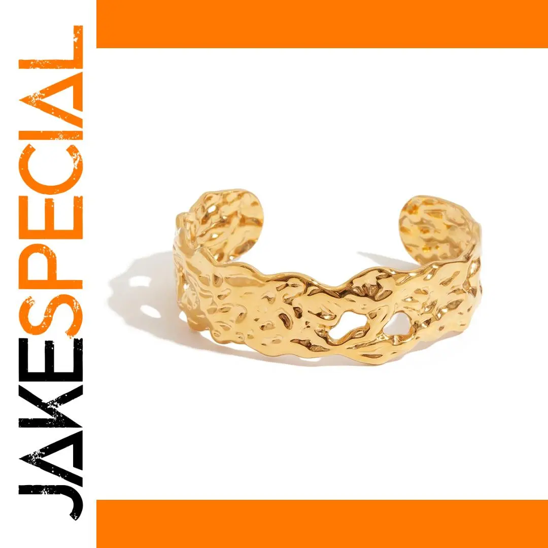 Stainless Steel Gold Skeleton Cuff Bracelet 1 Stainless Steel Gold Skeleton Cuff Bracelet