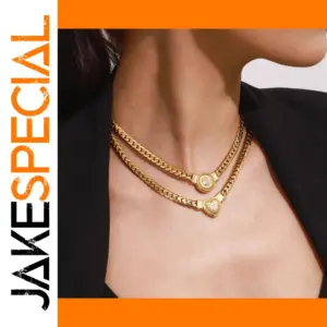 Stylish Stainless Steel Gold Pendant Necklace