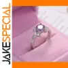 Elegant Women's Cubic Zirconia Ring in Silver