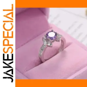 Elegant Women's Cubic Zirconia Ring in Silver