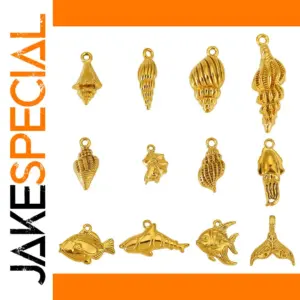 Ocean-Themed Stainless Steel Jewelry Charms Set