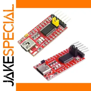 Red FT232RL USB to TTL Adapter for Microcontrollers