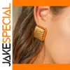 Retro Gold Stainless Steel Earrings for Women