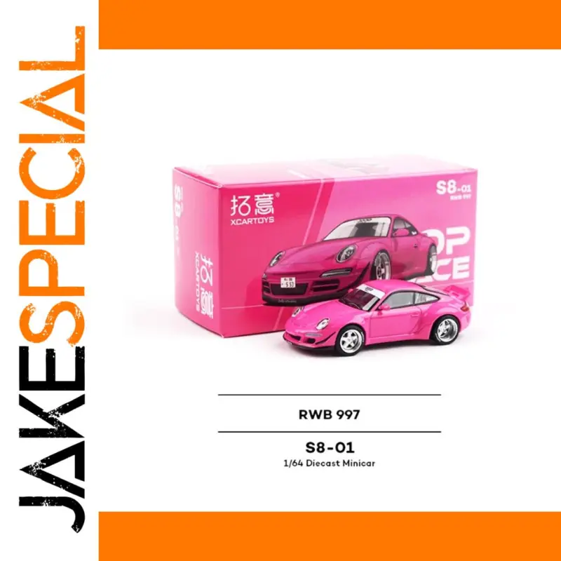 Discover the Elegance of the Pink 1:64 Scale Diecast Porsche 997 RWB Model 1 60f1f0124af54aaca70cfafd product image