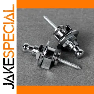 Chrome Guitar Strap Lock Set for Bass Guitars