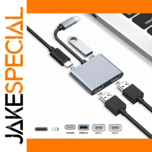 USB-C Hub with Dual 4K HDMI and USB 3.0