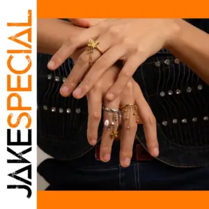 Stainless Steel Floral Pearl Ring for Women