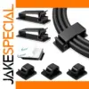 Black Cable Management Clips Set