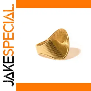 Gold Stainless Steel Geometric Ring