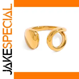 Modern Stainless Steel Geometric Open Ring