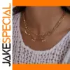 Gold Stainless Steel Layered Necklace Set