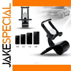 Black 360° Rotating Car Phone Holder for Smartphones