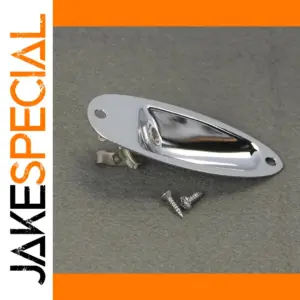 Chrome Boat-Style Guitar Jack for ST Guitars