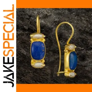 Vintage Blue Stone Drop Earrings